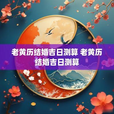 老黄历结婚吉日测算 老黄历结婚吉日测算
