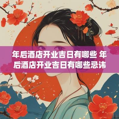年后酒店开业吉日有哪些 年后酒店开业吉日有哪些忌讳