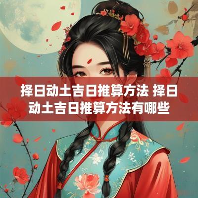 择日动土吉日推算方法 择日动土吉日推算方法有哪些