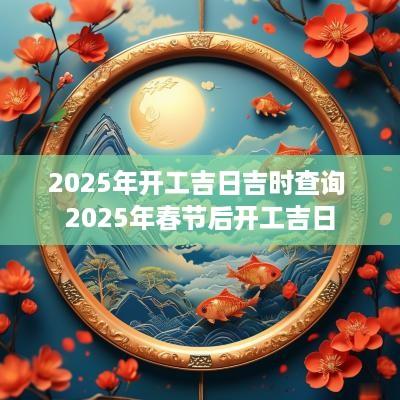 2025年开工吉日吉时查询 2025年春节后开工吉日