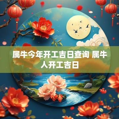 属牛今年开工吉日查询 属牛人开工吉日