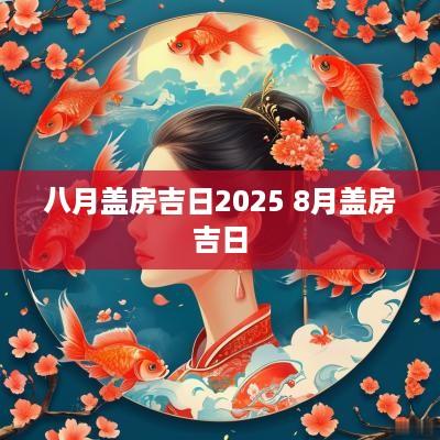 八月盖房吉日2025 8月盖房吉日