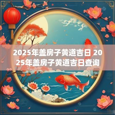 2025年盖房子黄道吉日 2025年盖房子黄道吉日查询