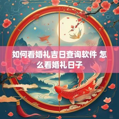 如何看婚礼吉日查询软件 怎么看婚礼日子