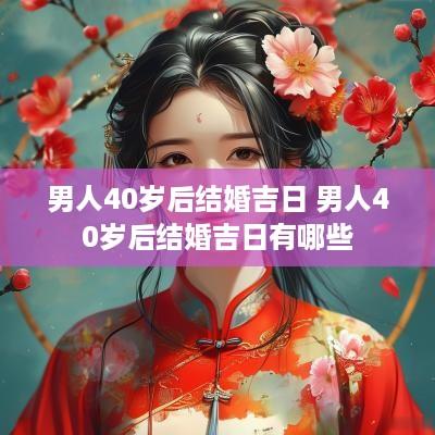 男人40岁后结婚吉日 男人40岁后结婚吉日有哪些 男人40岁后结婚吉日 男人40岁后结婚吉日有哪些
