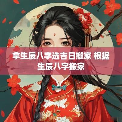 拿生辰八字选吉日搬家 根据生辰八字搬家
