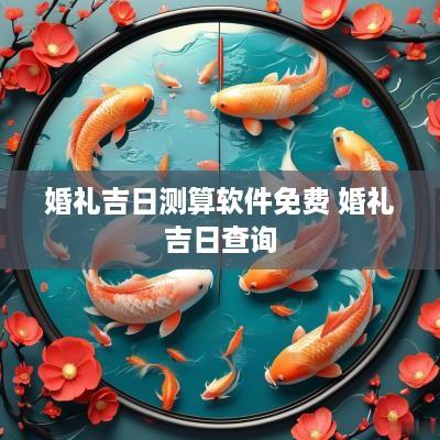 婚礼吉日测算软件免费 婚礼吉日查询