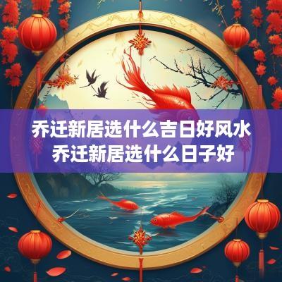 乔迁新居选什么吉日好风水 乔迁新居选什么日子好