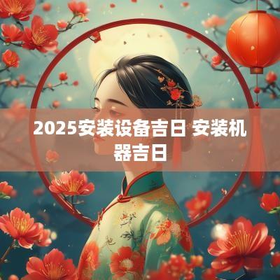 2025安装设备吉日 安装机器吉日