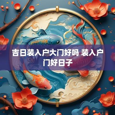 吉日装入户大门好吗 装入户门好日子