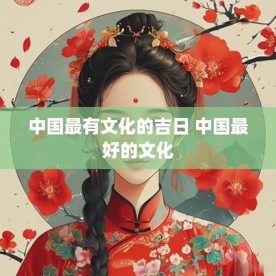中国最有文化的吉日 中国最好的文化