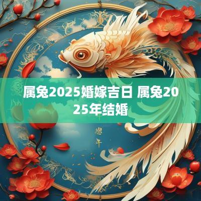 属兔2025婚嫁吉日 属兔2025年结婚