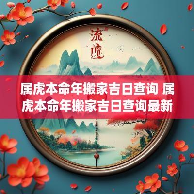 属虎本命年搬家吉日查询 属虎本命年搬家吉日查询最新