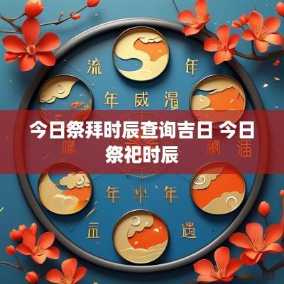 今日祭拜时辰查询吉日 今日祭祀时辰