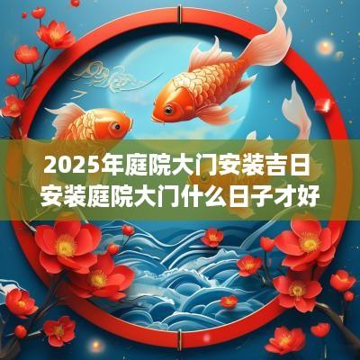 2025年庭院大门安装吉日 安装庭院大门什么日子才好