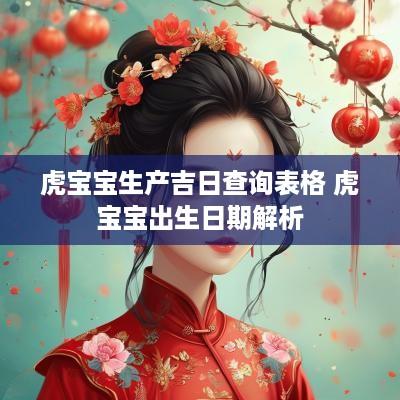 虎宝宝生产吉日查询表格 虎宝宝出生日期解析