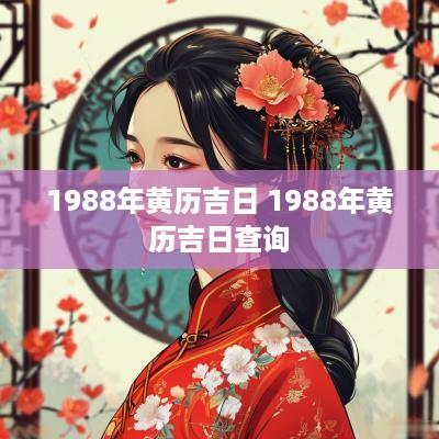 1988年黄历吉日 1988年黄历吉日查询