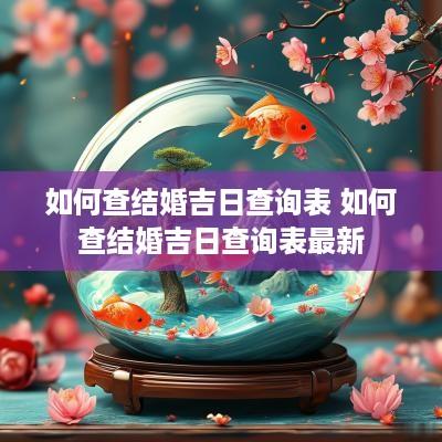 如何查结婚吉日查询表 如何查结婚吉日查询表最新