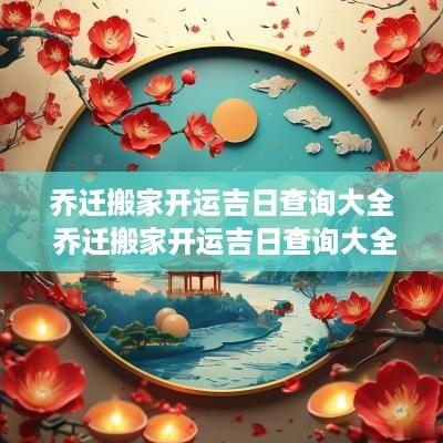 乔迁搬家开运吉日查询大全 乔迁搬家开运吉日查询大全表
