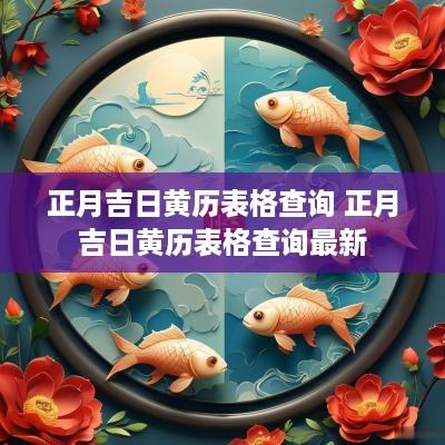 正月吉日黄历表格查询 正月吉日黄历表格查询最新