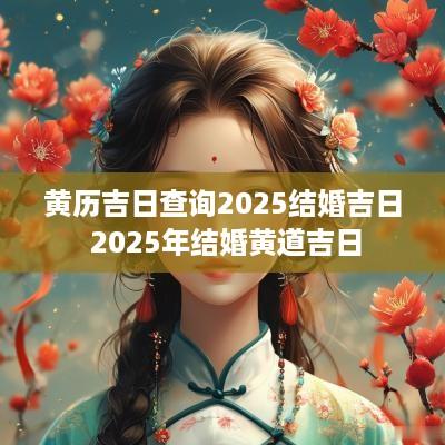 黄历吉日查询2025结婚吉日 2025年结婚黄道吉日
