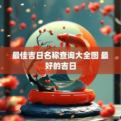 最佳吉日名称查询大全图 最好的吉日
