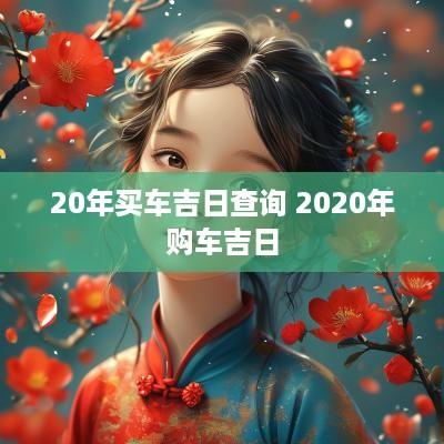 20年买车吉日查询 2025年购车吉日