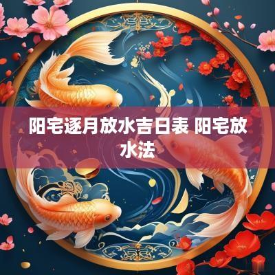 阳宅逐月放水吉日表 阳宅放水法