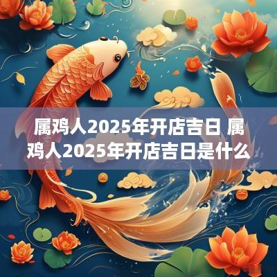 属鸡人2025年开店吉日 属鸡人2025年开店吉日是什么