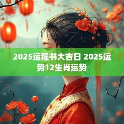 2025运程书大吉日 2025运势12生肖运势