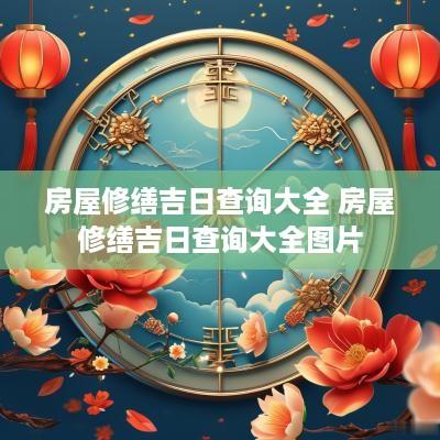 房屋修缮吉日查询大全 房屋修缮吉日查询大全图片