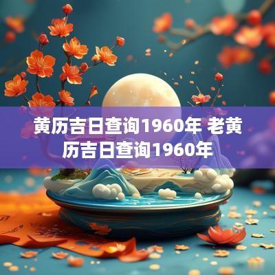 黄历吉日查询1960年 老黄历吉日查询1960年