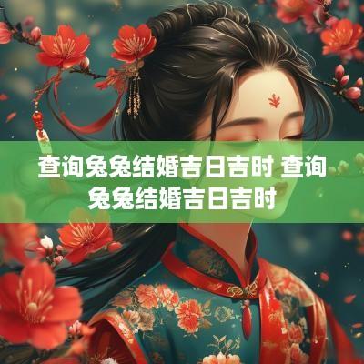 查询兔兔结婚吉日吉时 查询兔兔结婚吉日吉时