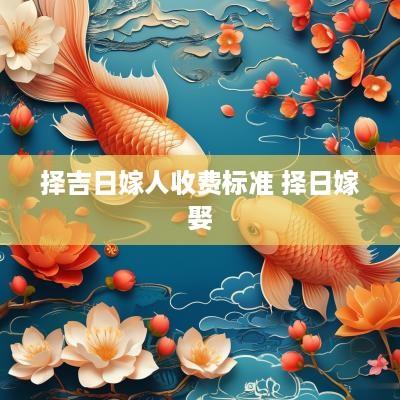 择吉日嫁人收费标准 择日嫁娶