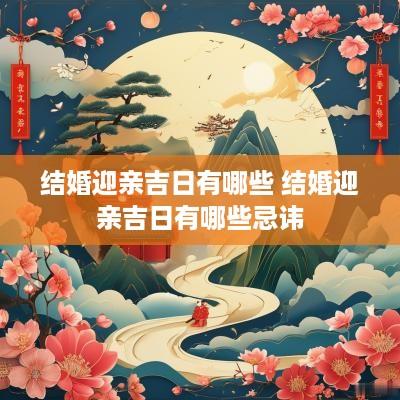 结婚迎亲吉日有哪些 结婚迎亲吉日有哪些忌讳