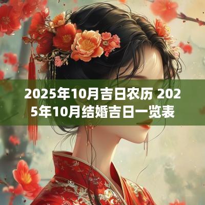 2025年10月吉日农历 2025年10月结婚吉日一览表