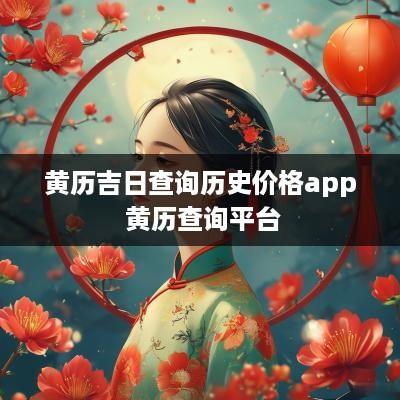 黄历吉日查询历史价格app 黄历查询平台