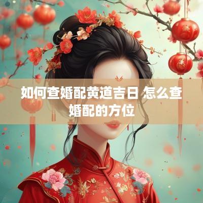 如何查婚配黄道吉日 怎么查婚配的方位