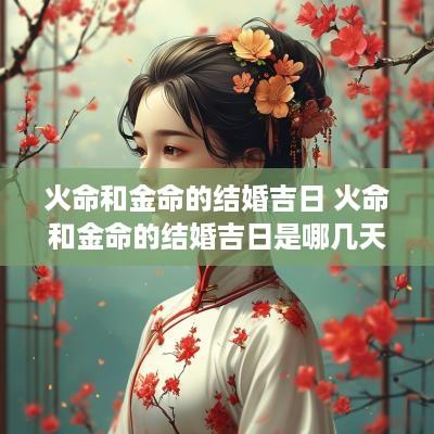 火命和金命的结婚吉日 火命和金命的结婚吉日是哪几天