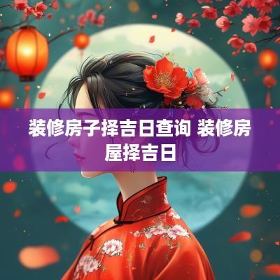 装修房子择吉日查询 装修房屋择吉日