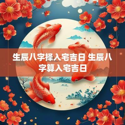 生辰八字择入宅吉日 生辰八字算入宅吉日