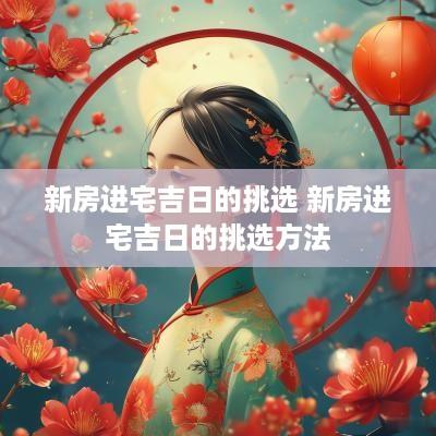 新房进宅吉日的挑选 新房进宅吉日的挑选方法