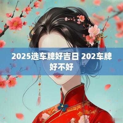 2025选车牌好吉日 202车牌好不好