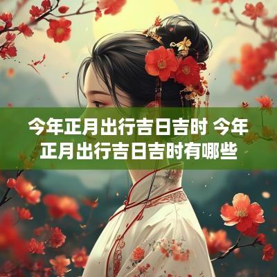 今年正月出行吉日吉时 今年正月出行吉日吉时有哪些