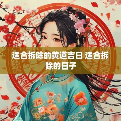 适合拆除的黄道吉日 适合拆除的日子