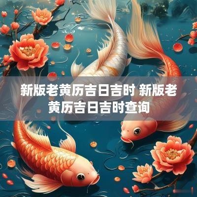 新版老黄历吉日吉时 新版老黄历吉日吉时查询