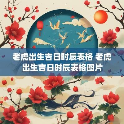 老虎出生吉日时辰表格 老虎出生吉日时辰表格图片