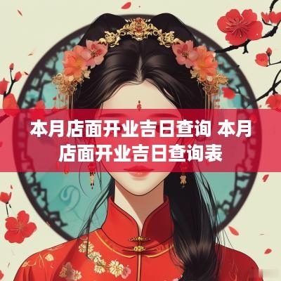 本月店面开业吉日查询 本月店面开业吉日查询表