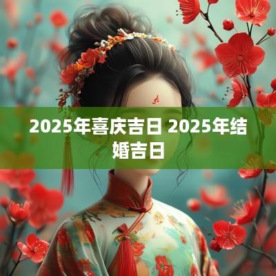 2025年喜庆吉日 2025年结婚吉日