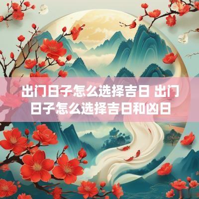 出门日子怎么选择吉日 出门日子怎么选择吉日和凶日